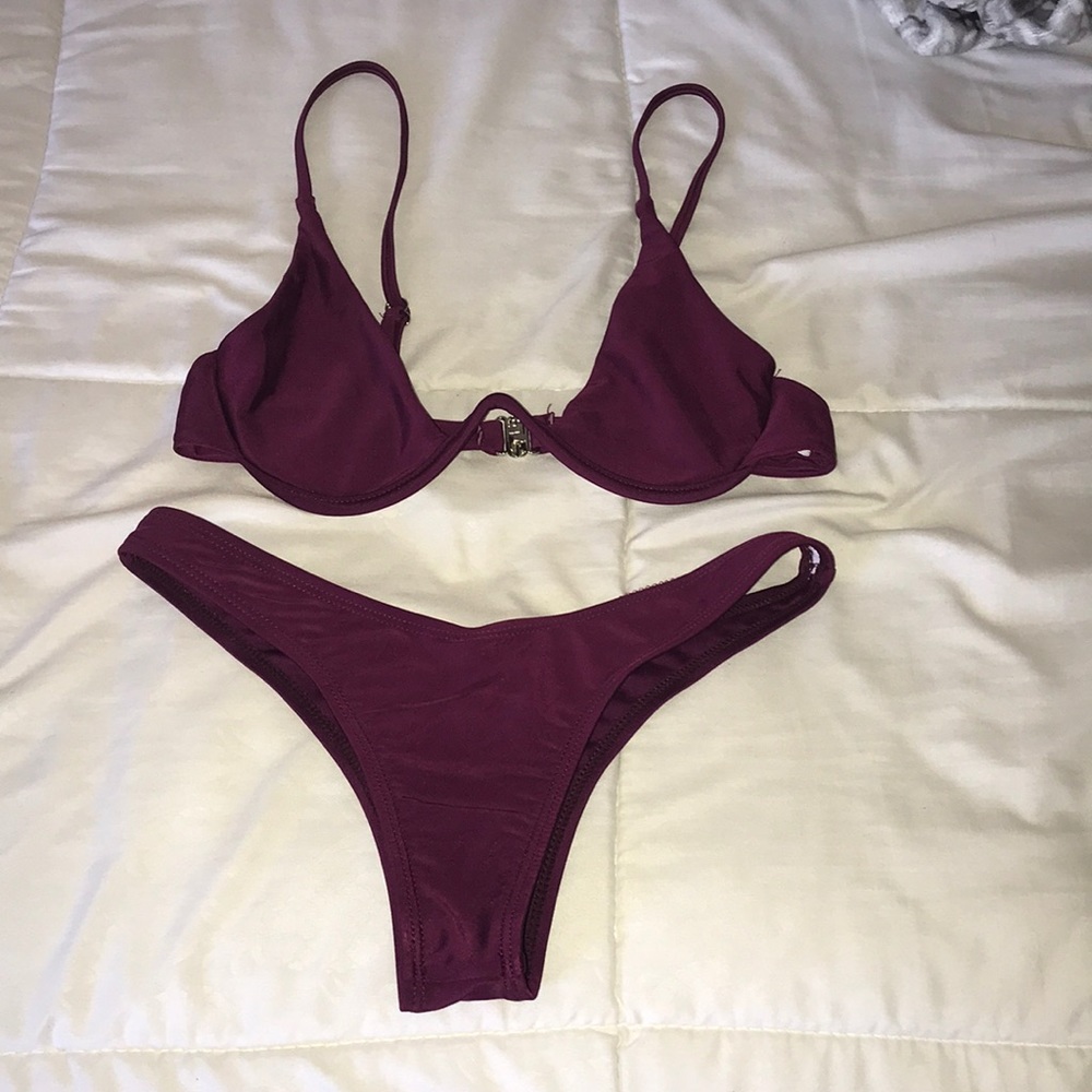 Maroon bikini